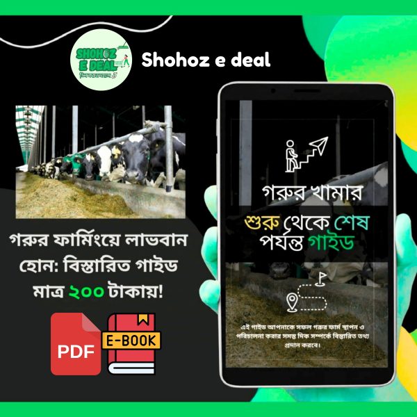 গরুর ফার্মিংয়ে সফলতার গাইড: প্রিমিয়াম ই-বুক মাত্র ২০০ টাকায়